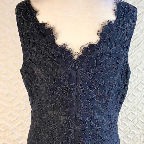 Eliza J Navy Lace Cocktail Dress Size 10 - Picture 3 of 8